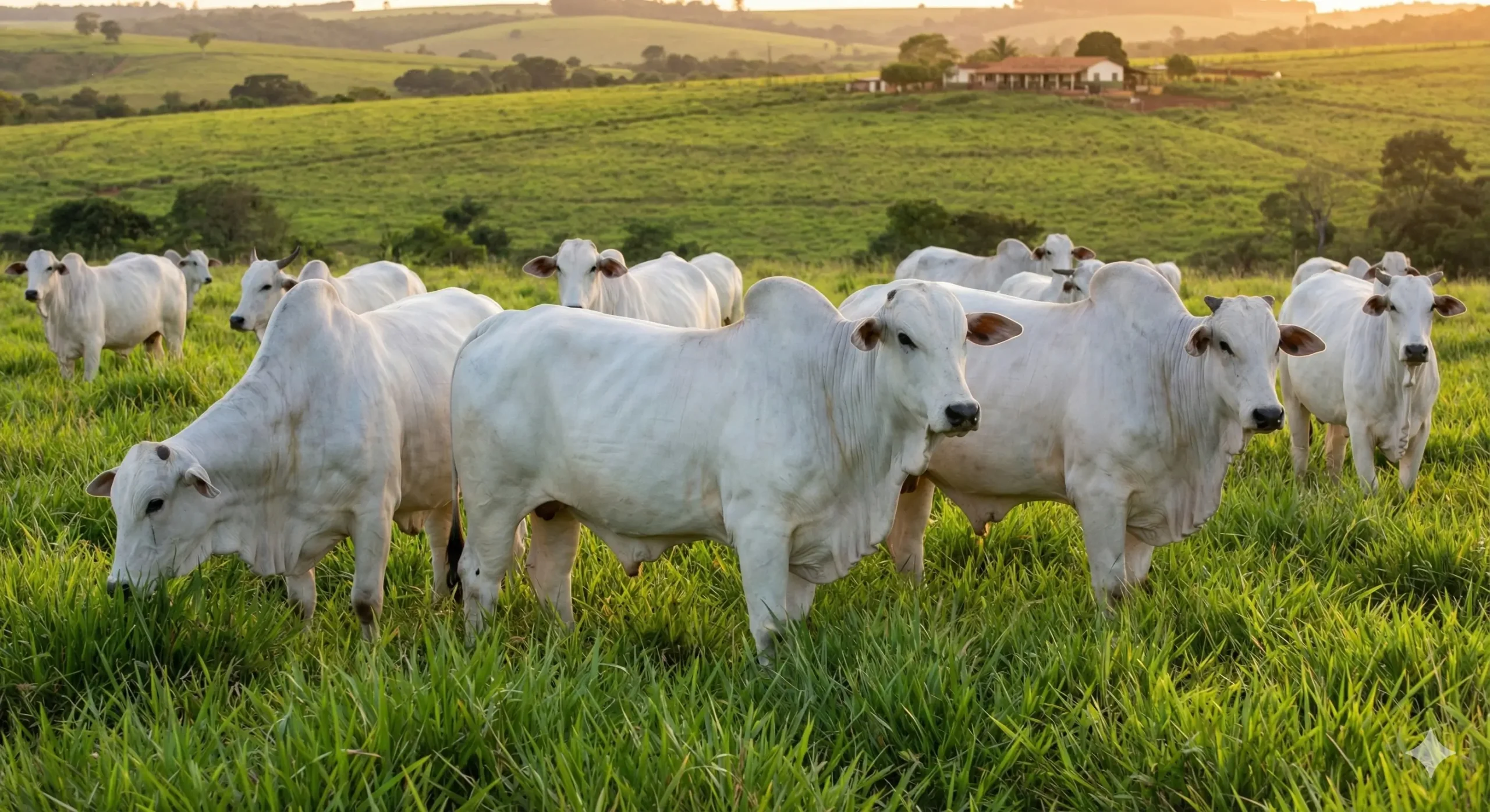 Gado nelore de alta qualidade no pasto
